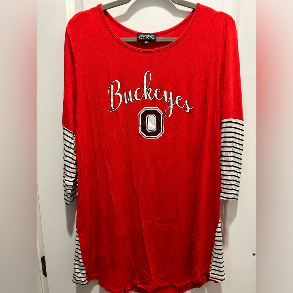 Gameday Couture Red Ohio State Buckeyes Long Sleeve Tunic Shirt